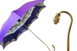 Precious purple umbrella with yellow crystals