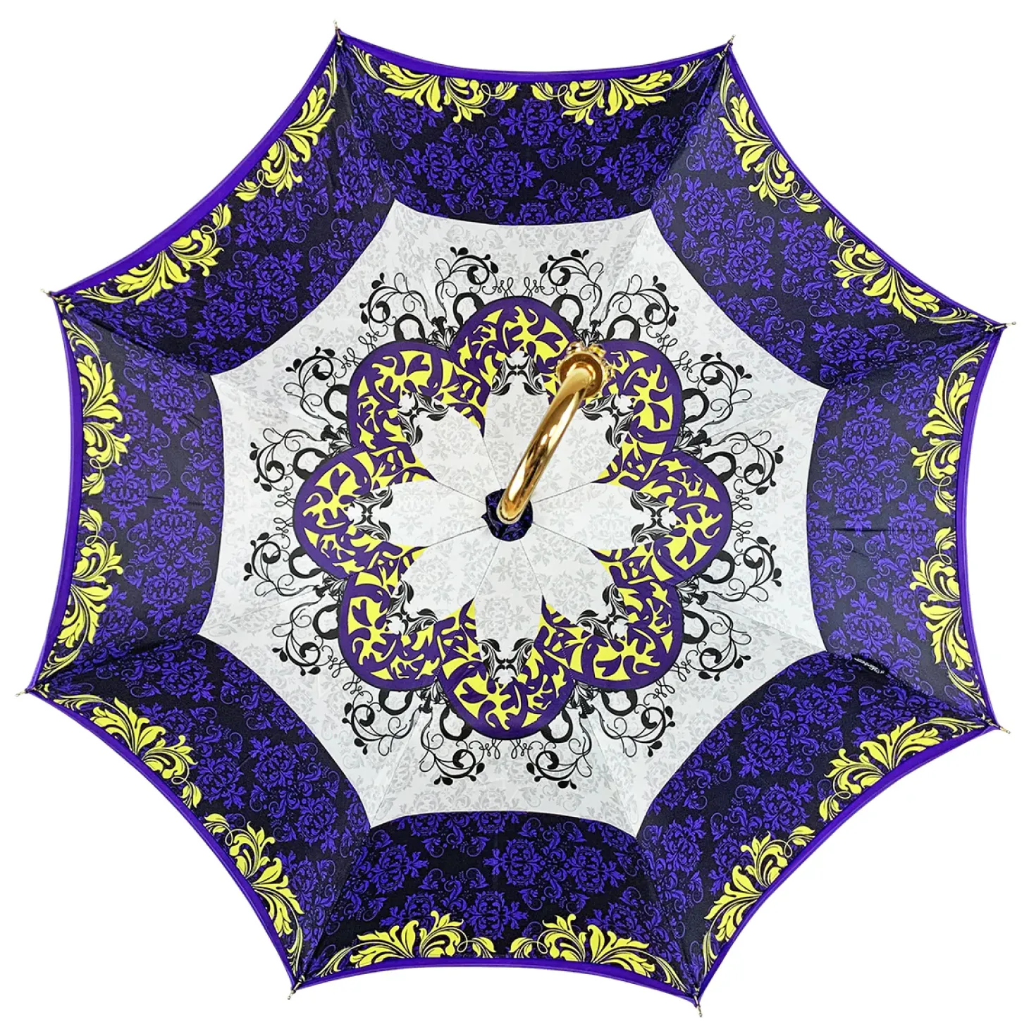 Precious purple umbrella with yellow crystals