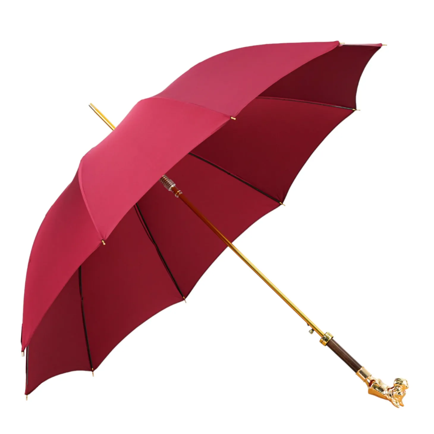 Premium Men's Exclusive Luxury Umbrella with 24K dog handle
