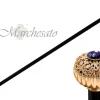 "Onion" Walking cane with filigree and amethyst