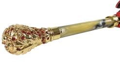Red and Grey with crown design inside