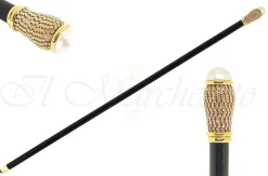 Refined Walking Cane with crystals and pearl