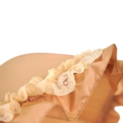 Retro-style umbrella-parasol with ruffles and lace
