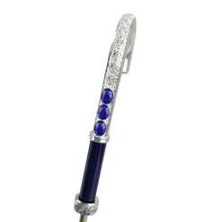 Royal Blue Umbrella with Shimmering Crystal Accents for Luxurious Styl