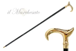 Shiny metal Walking stick - 24K goldplated