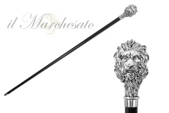 925Silver plated Lion Walking stick