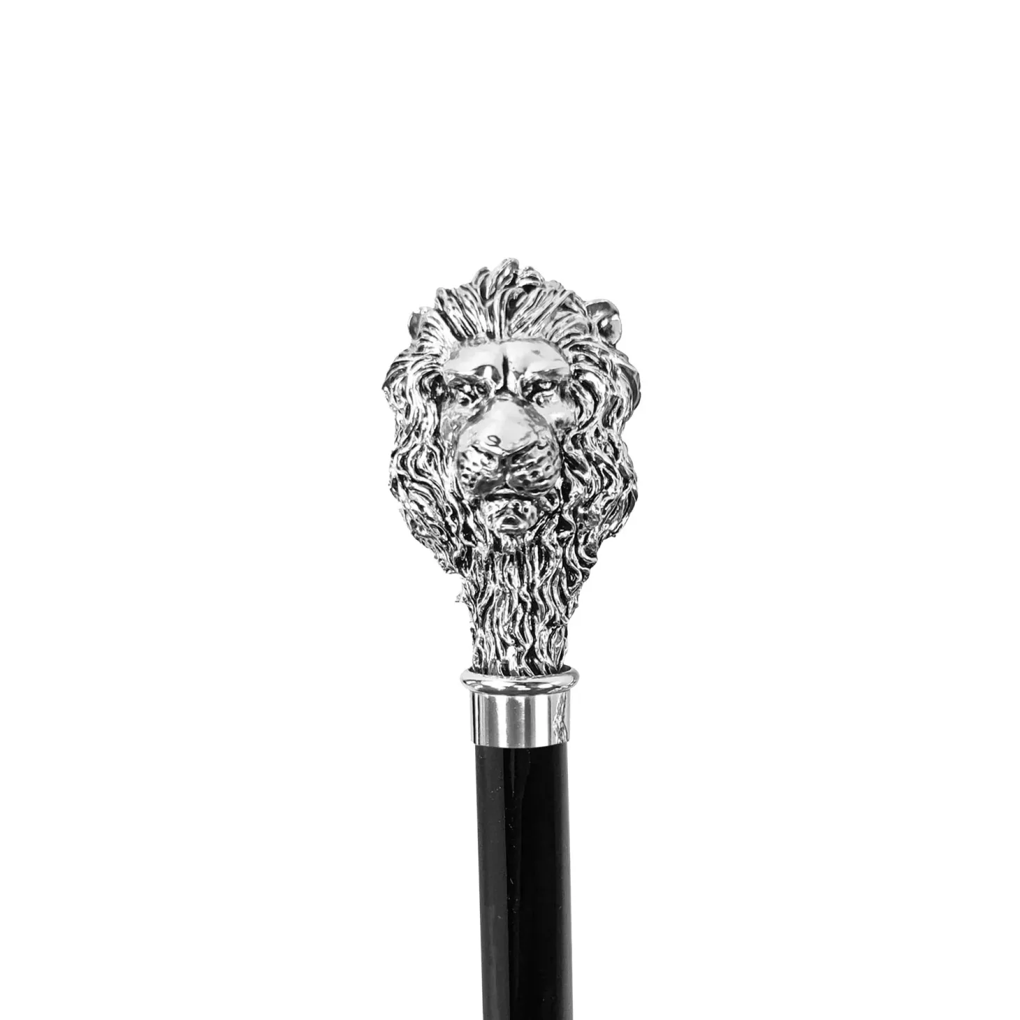 925Silver plated Lion Walking stick