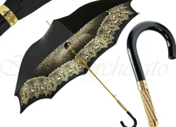 Simple and Elegant Black Umbrella with Animalier design