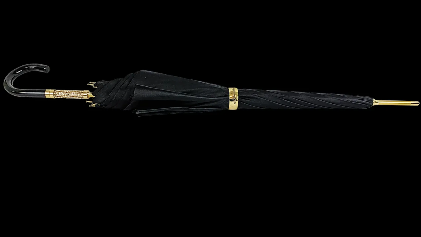 Simple and Elegant Black Umbrella with Animalier design