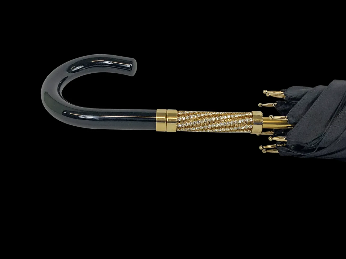 Simple and Elegant Black Umbrella with Animalier design
