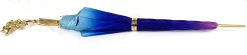 Sky Blue Gradient Umbrella, Daisies Print