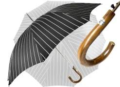 Smoke Gray with white stripes Umbrella