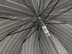 Smoke Gray with white stripes Umbrella
