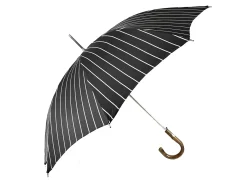 Smoke Gray with white stripes Umbrella