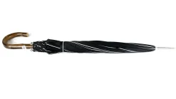 Smoke Gray with white stripes Umbrella