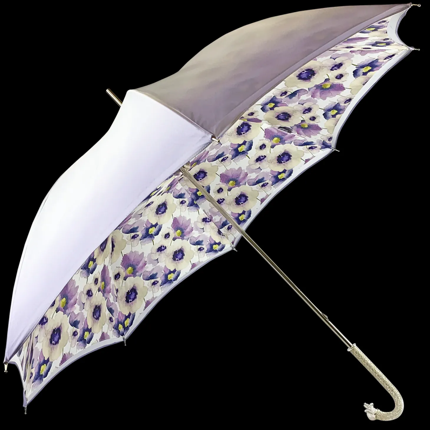 Sparkling Lilac Umbrella with Anemones