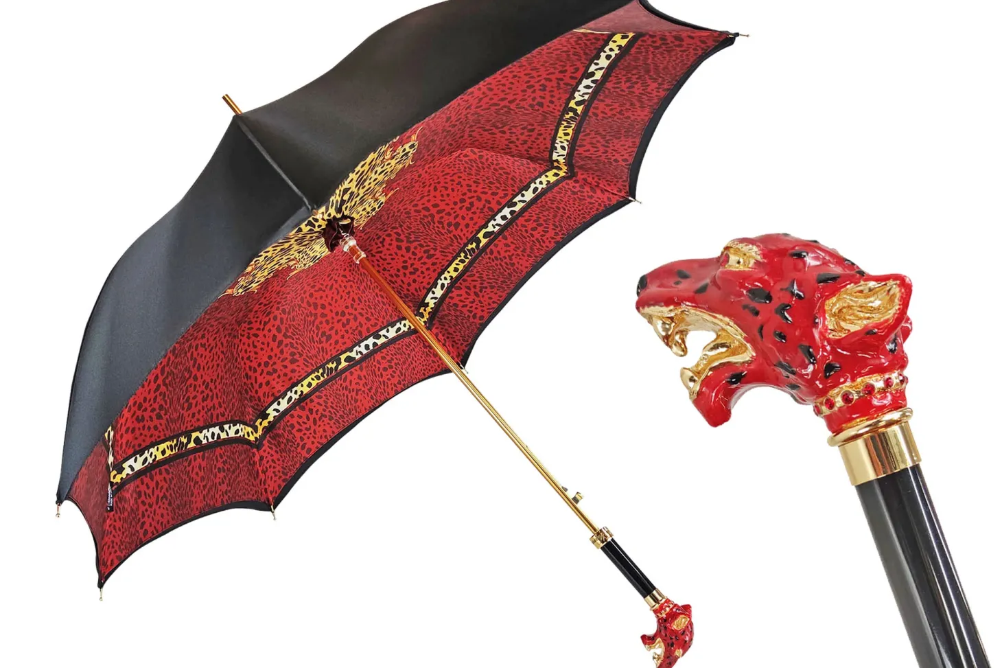 Sparkling red leopard design