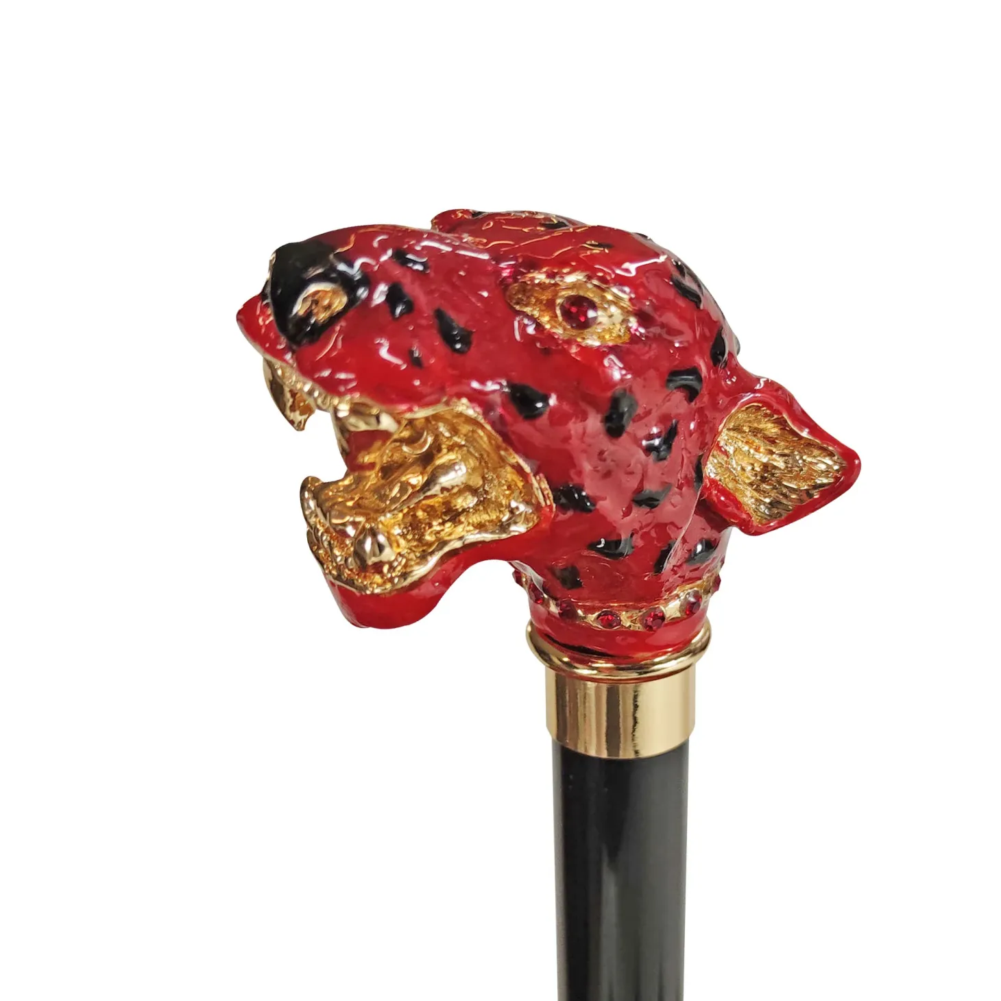 Sparkling red leopard design