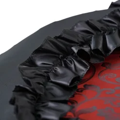 Special Edition Umbrella Featuring Black Ruffles and Silver-Plated Acc