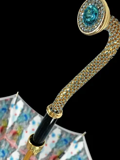 Stunning Grey Umbrella with "35fili" Anemones design