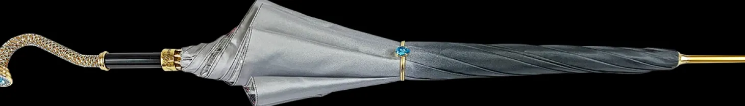 Stunning Grey Umbrella with "35fili" Anemones design