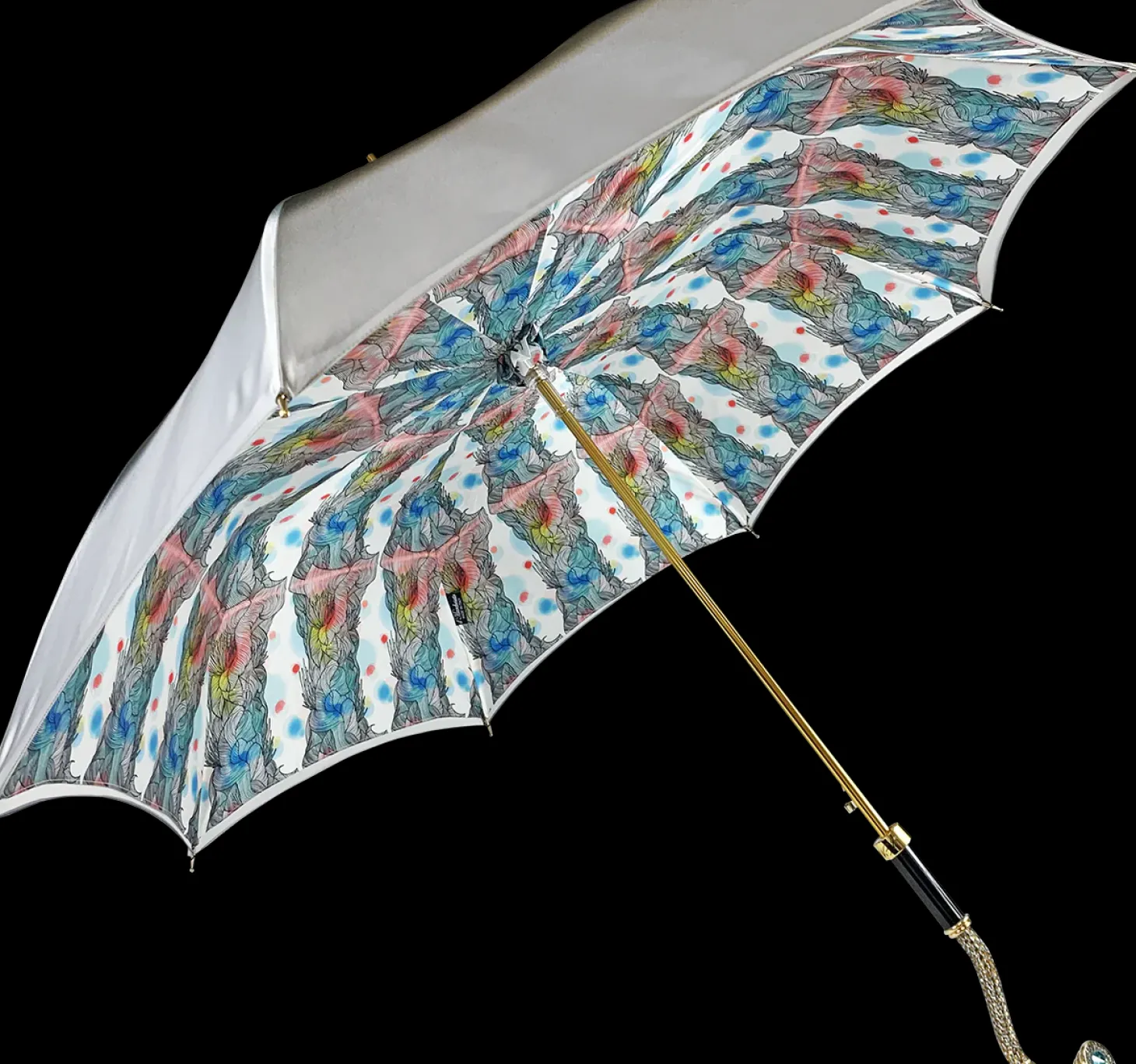 Stunning Grey Umbrella with "35fili" Anemones design