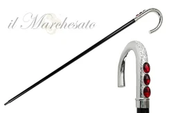 Sturdy Walking cane With Red Crystal