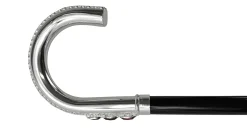 Sturdy Walking cane With Red Crystal