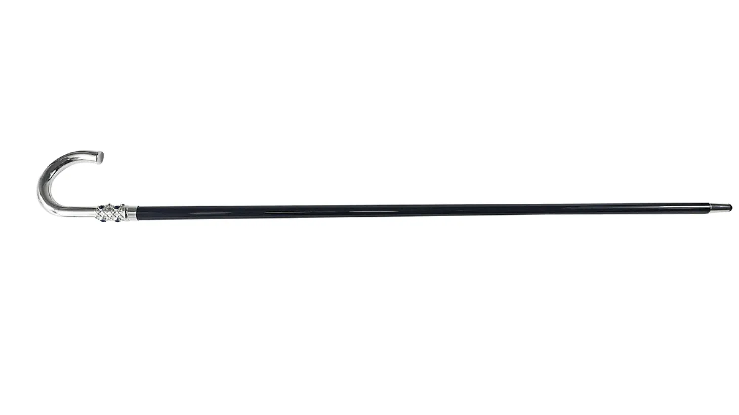Sturdy Walking Stick With Blue Crystals