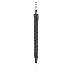 Stylish Grey & Blue Jacquard Umbrella - Silverplated handle