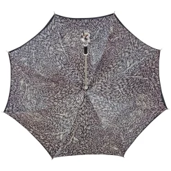 Stylish umbrell - Silverplated 925 Wolf with fur design