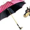 Stylish umbrella - Goldplated 24K Dobermann handle