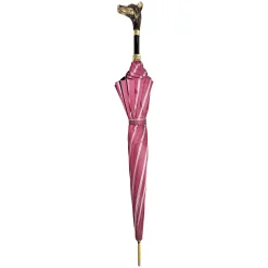 Stylish umbrella - Goldplated 24K Dobermann handle