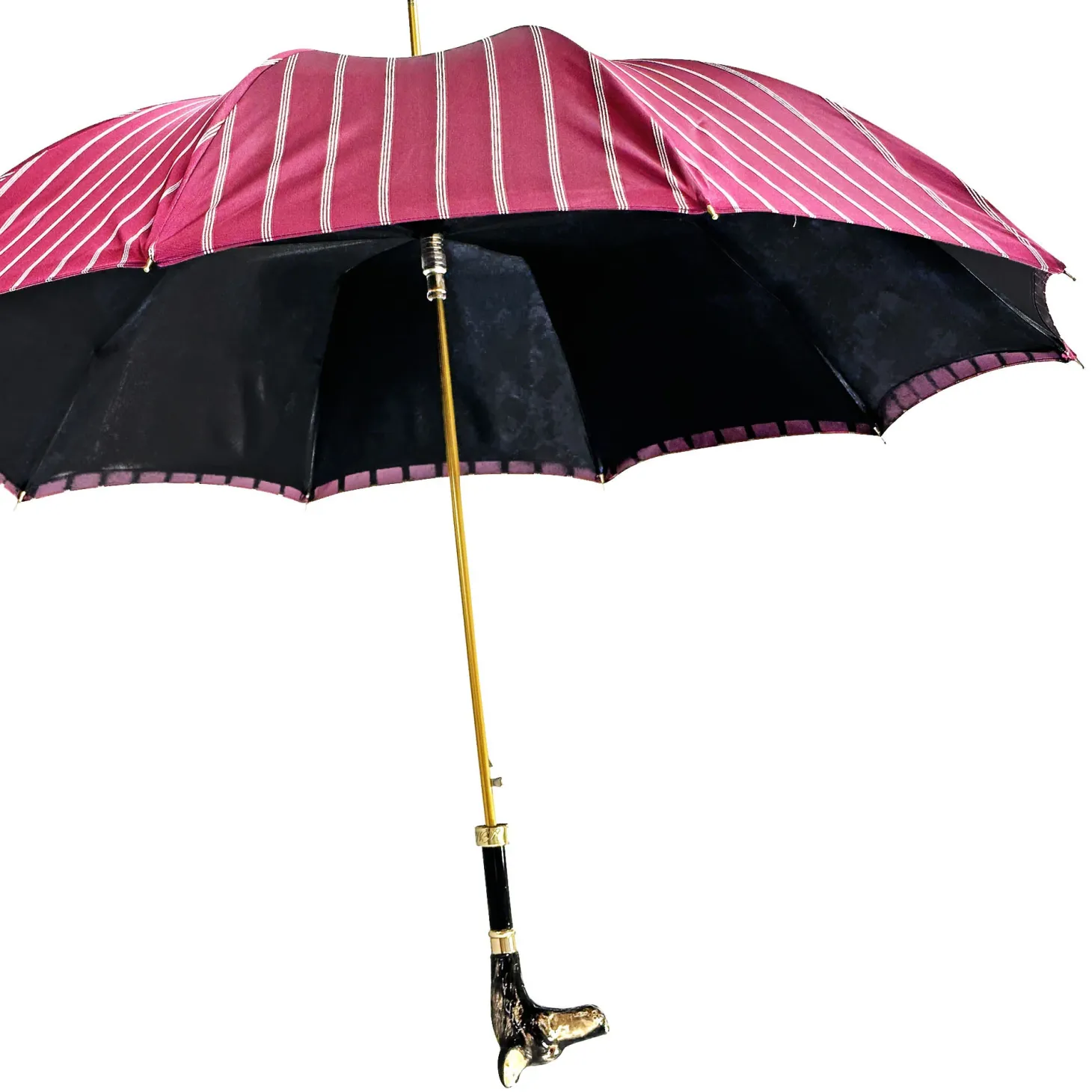 Stylish umbrella - Goldplated 24K Dobermann handle