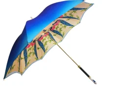 Swan Umbrella Amazing Enamel On Gold