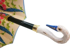 Swan Umbrella Amazing Enamel On Gold
