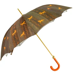 The Noble Ride – Artisanal Umbrella with Ostrich Touch