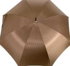 Tobacco Handmade Men's Umbrella - Striped Red And Cream