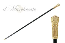 Tower walking stick with white crystals
