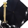 Umbrella With Double Cloth And Embroidered Flowers Fashionable Umbrella