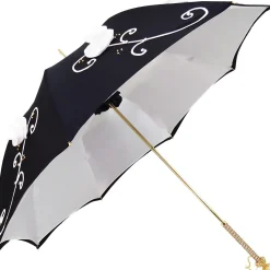 Umbrella With Double Cloth And Embroidered Flowers Fashionable Umbrella