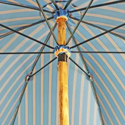 Umbrella with green Caiman Crocodile leather handle