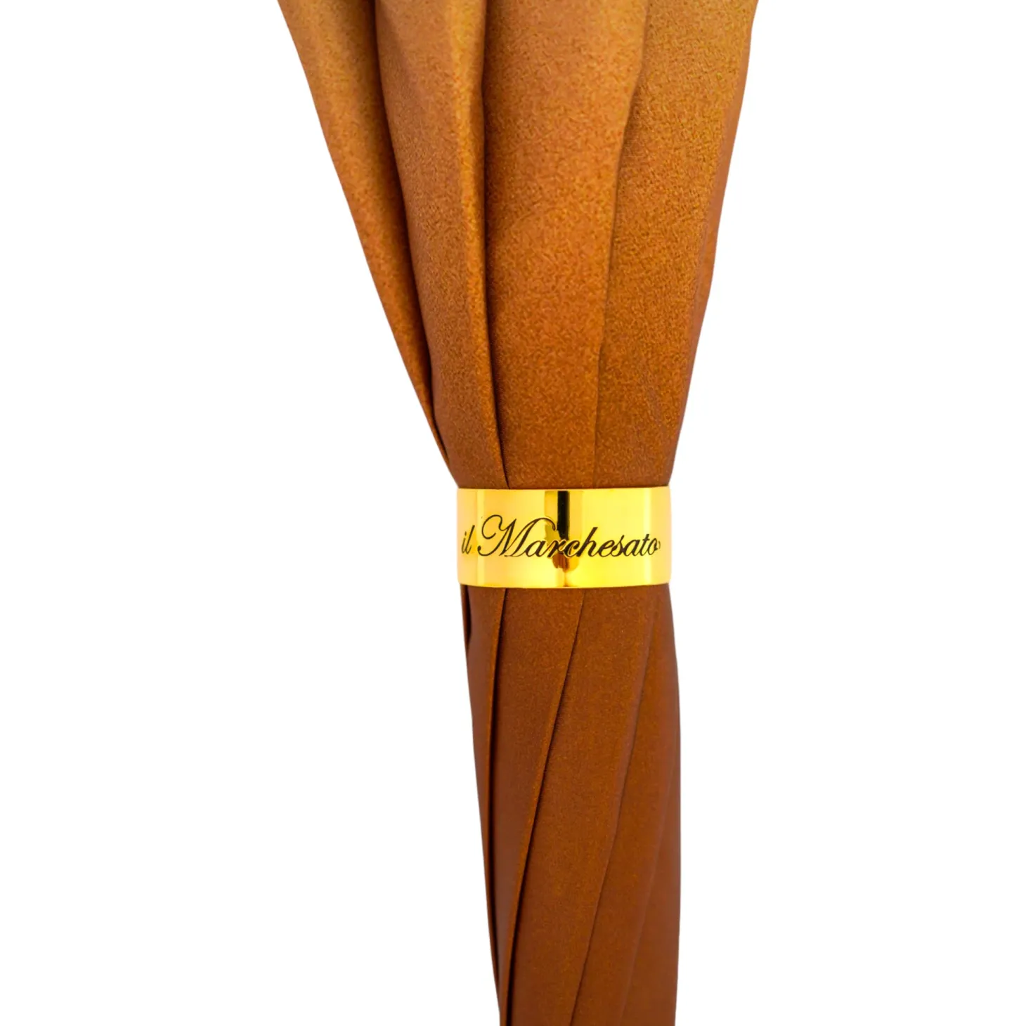 Umbrella with Hand-Painted Golden Wolf