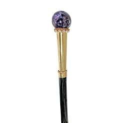Walking stick - Exquisite Sphere With Minerals Crystals - Natural Amet