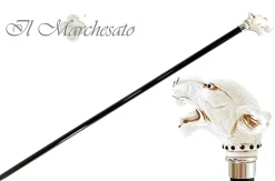 Walking Stick cane Lacquered in an Ivory Color