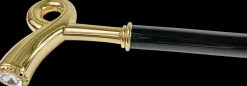 Walking stick for man - Sturdy gold plated 24K brass handle