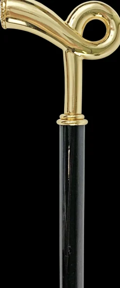 Walking stick for man - Sturdy gold plated 24K brass handle