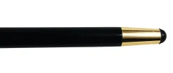 Walking stick in gold plated brass knob