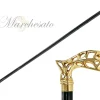 walking stick in perforated metal - 24K goldplated