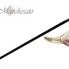 Walking Stick with a Hand-Enamelled Duck Head on 24k Gold